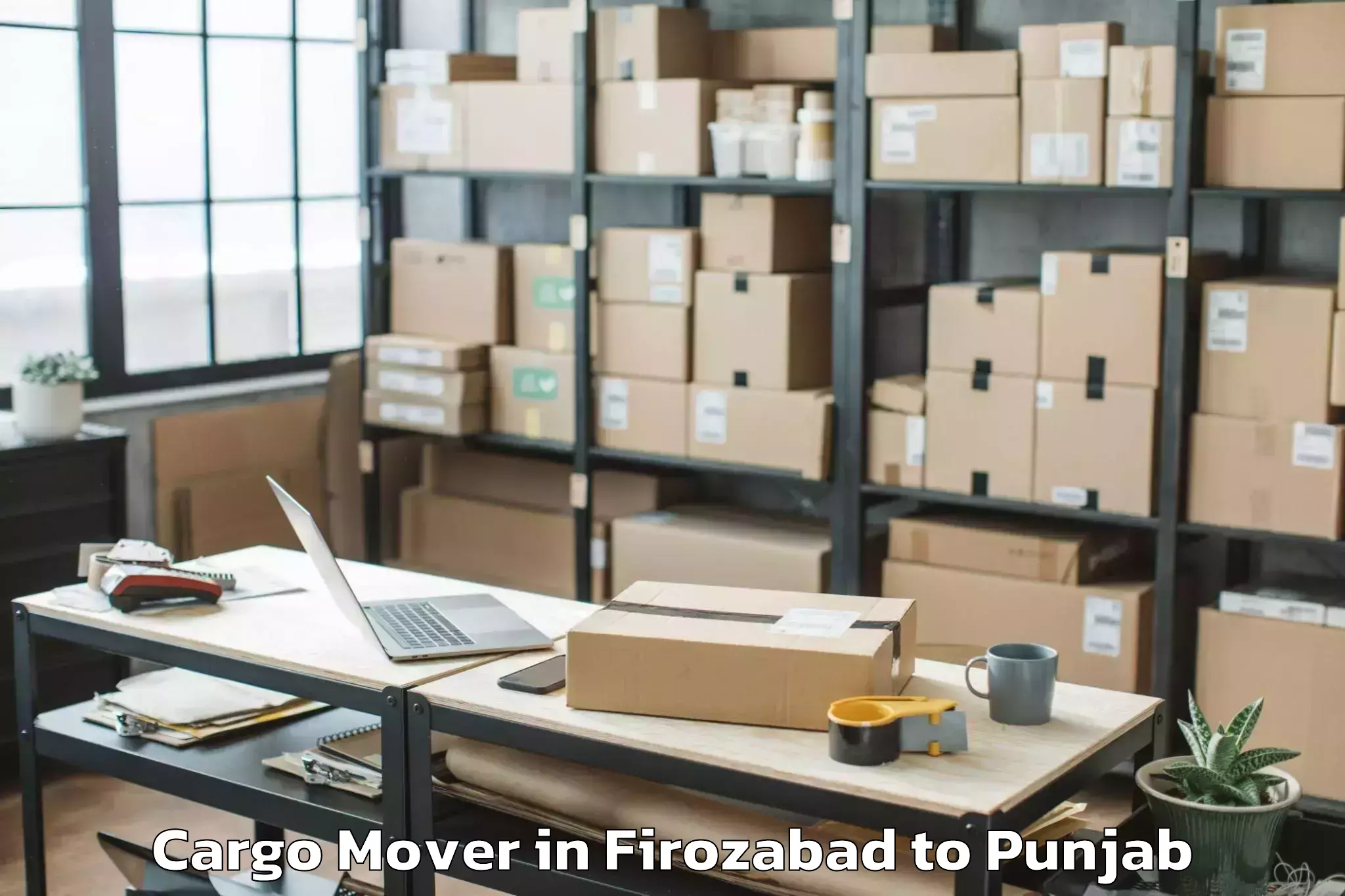 Top Firozabad to Dera Baba Nanak Cargo Mover Available